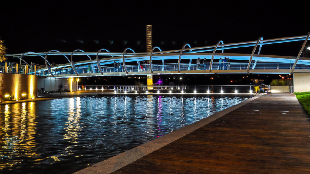 Pedestrian Bridge at the Yards Waterfront