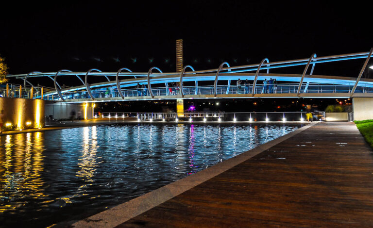 Pedestrian Bridge at the Yards Waterfront